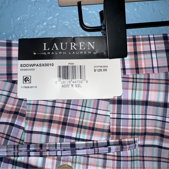 Lauren Ralph Lauren Ultraflex Plaid Dress Pants 40x32 Classic Fit NWT - Picture 6 of 9